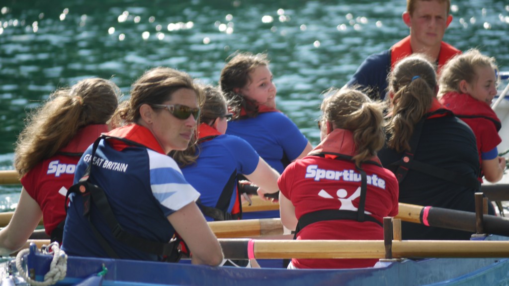 Annie Vernon with Liskeard rowing juniors