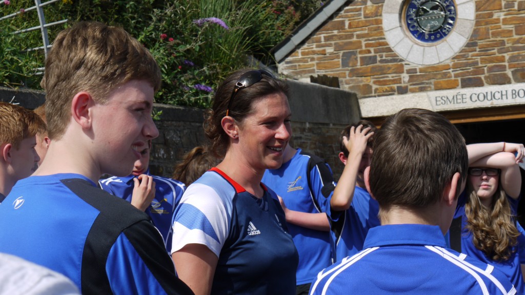 Annie Vernon with learner rowers